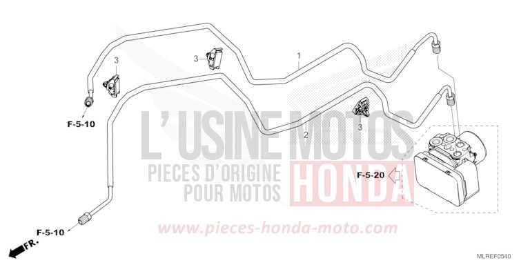 TUYAU DE FREIN de Hornet 500 GRAND PRIX RED (R380) 2024
